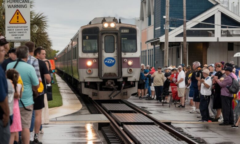 did trains leave the hurricane path