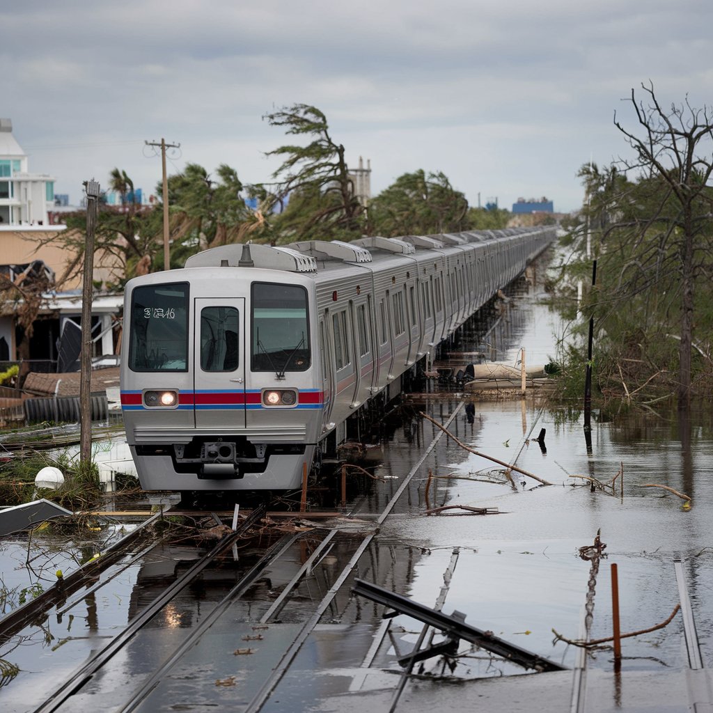 did trains leave the hurricane path