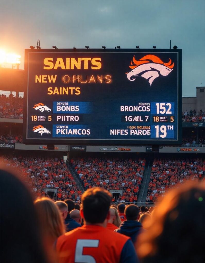 Denver Broncos vs New Orleans Saints Match Player Stats